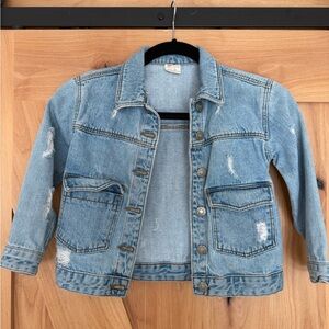 Zara Denim Jacket, Little Girls Denim Jacket, Custom Patch Jean Jacket, 6